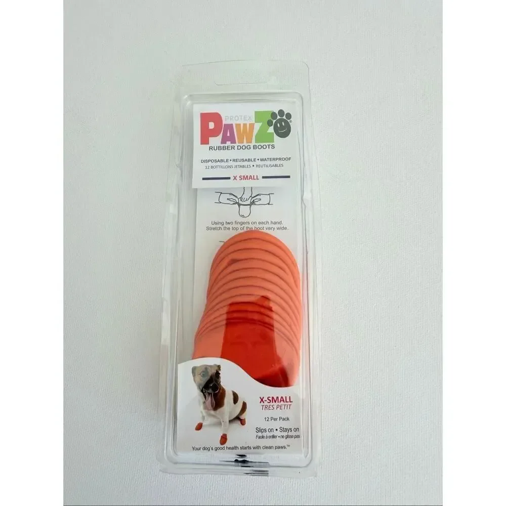 PAWZ Rubber Dog Boots, X-Small